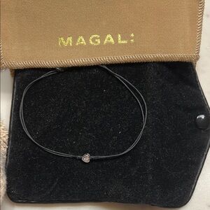 Black Bracelet with Silver Accent